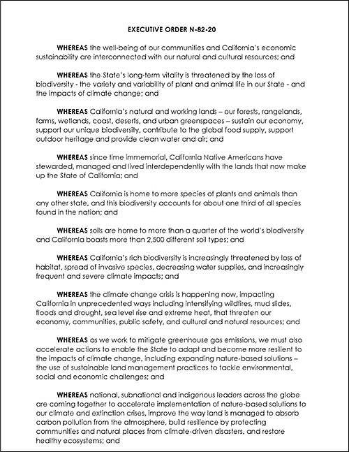 GOV. GAVIN NEWSOM EXECUTIVE ORDER N-82-20