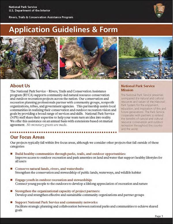 Grant Application to the National Park Service