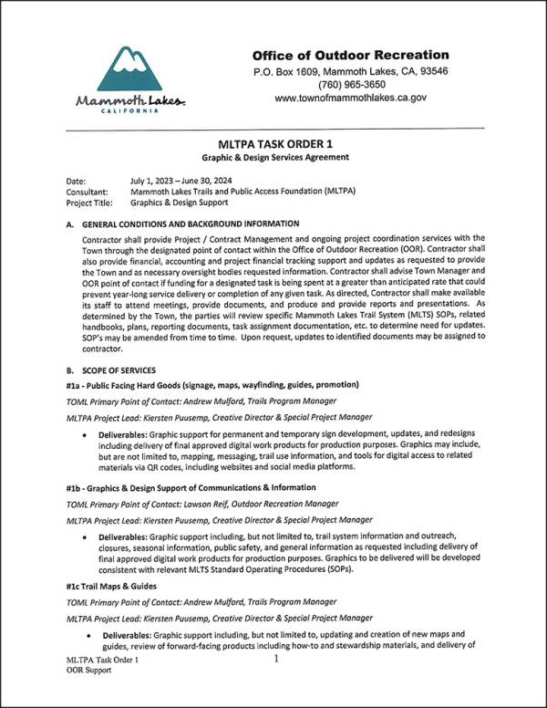 Task Order #1 - Administration & Operations Services