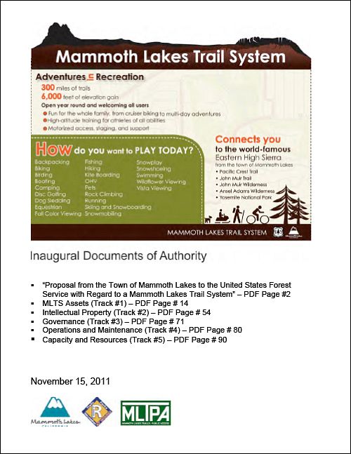 Inaugural Documents of Authority - November 2011