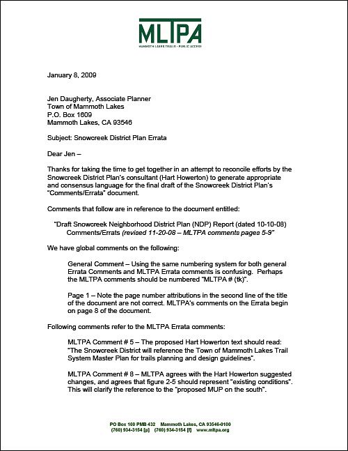 MLTPA comments errata - Snowcreek NDP - Jan 8, 2009  (94KB)