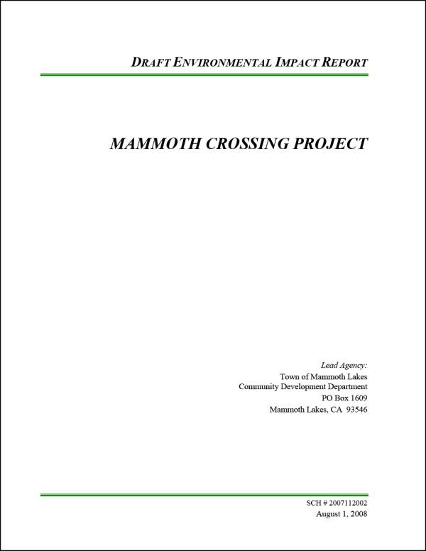 Mammoth Crossing Draft EIR