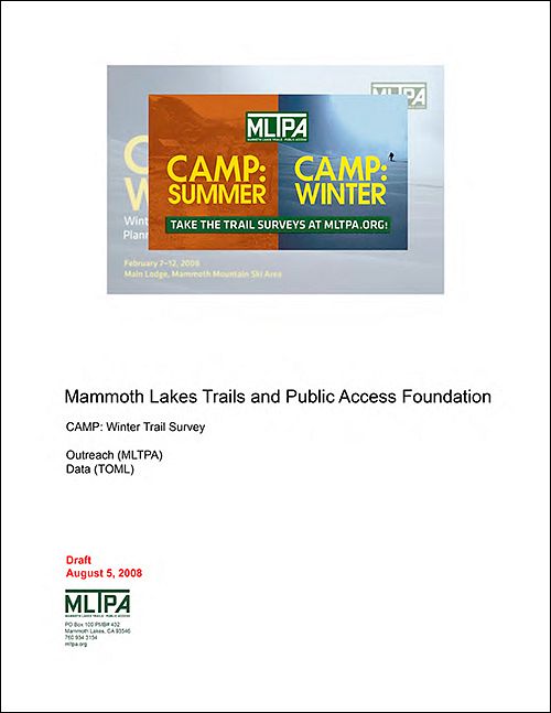 Appendix D: CAMP: Winter Trail Survey