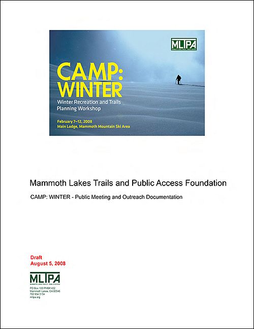 Appendix G: CAMP: WINTER - Public Meeting and Outreach